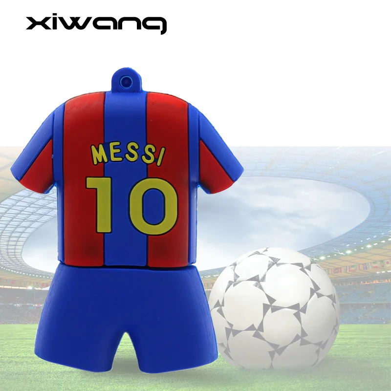 

XIWANG Pen Drive 8GB 16GB 32GB 64GB Messi Football Shirt Memoria USB 2.0 Flash Drive Pendrive Flashdrive USB Stick cle usb