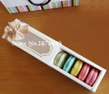 

100piece\lot 15.5*6.5*5cm Window Macaron boxes,Kraft Cake Box packaging Boxes gift box, DHL free shipping