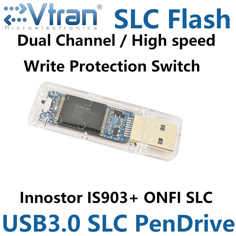 32 gb pen drive eVtran V03S SLC USB3.0 16G 32G 64G SLC USB3.0 FlashDisk Write protection High speed IS903 SLC Transparent SLC Disk usb sticks