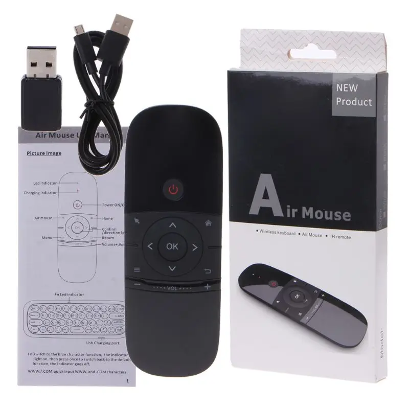 Беспроводная клавиатура W1 2 4G Air Mouse ИК пульт дистанционного управления с датчиком