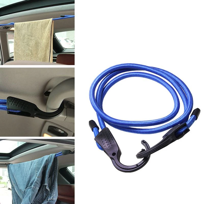 1 Pcs 3m Universal Car Interior Accessories Adjustable Elastic Rope Fixed Rear Trunk Straps Clothing Hook Strong Plasticity