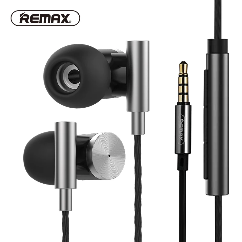 

REMAX Metal HiFi Wire Earphone Powerful&authentic Sound Comfort Headphones Circle Iron Nose Cancel with HD Mic for phone/mp3