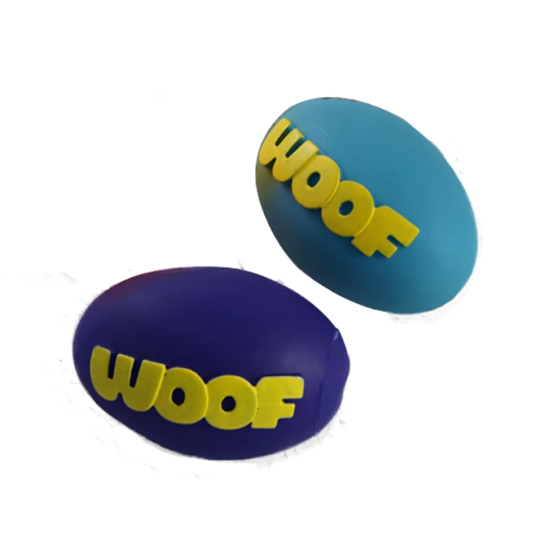Dog Toys Squeak Sound Dog Ball Rubber Rubgby Interactive Toys For Puppy