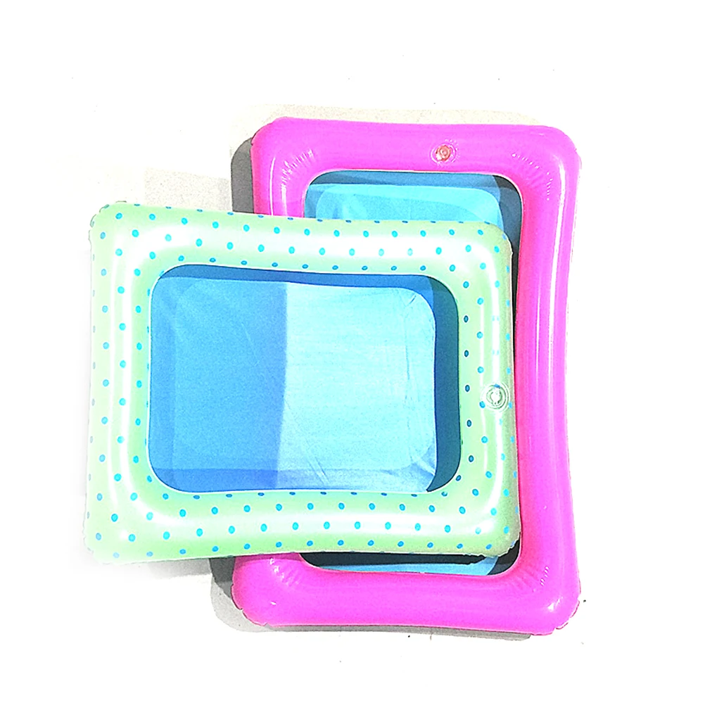 

1pc PVC Inflatable Sand Tray Mobile Table Toy Set for Little Children Outdoor/Indoor Playing 35*18.5cm Color Randomly