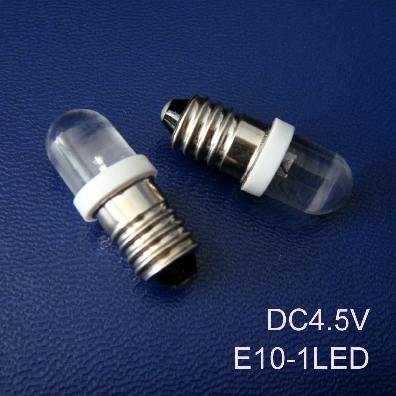 

High quality 4.5Vdc E10 led Indicator light,Led E10 bulb,Led E10 DC4.5V Dashboard Warning Indicator free shipping 500pcs/lot