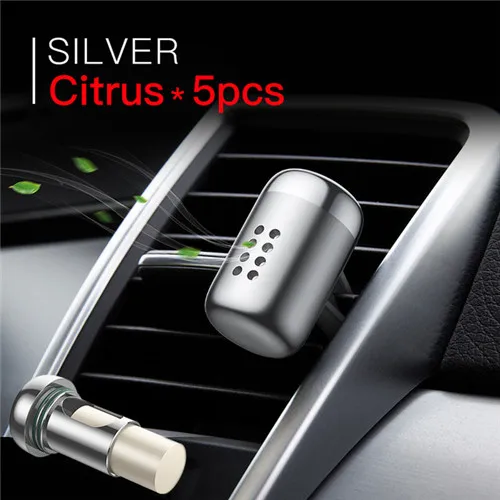 Silver 5Pcs Citrus Baseus освежитель воздуха в машину ароматизатор для автомобиля духи,ароматизатор в машину - Название цвета: Silver 5Pcs Citrus
