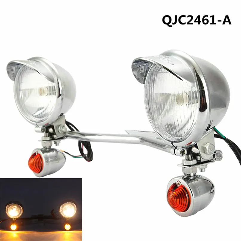Motorcycle Driving Passing Spotlight Light Bar Turn Signals Cruiser