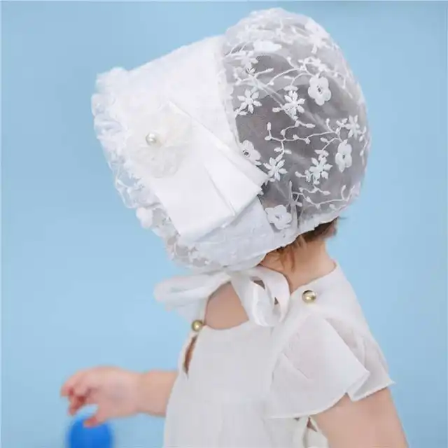 Lace Flower Baby Hat Cap Princess Hollow Kids Baby Girl