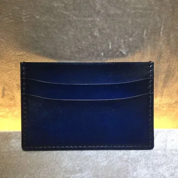 

TERSE Men credit card holder card wallet geuine leather simple style wallet handmade leather bag high quality men purse