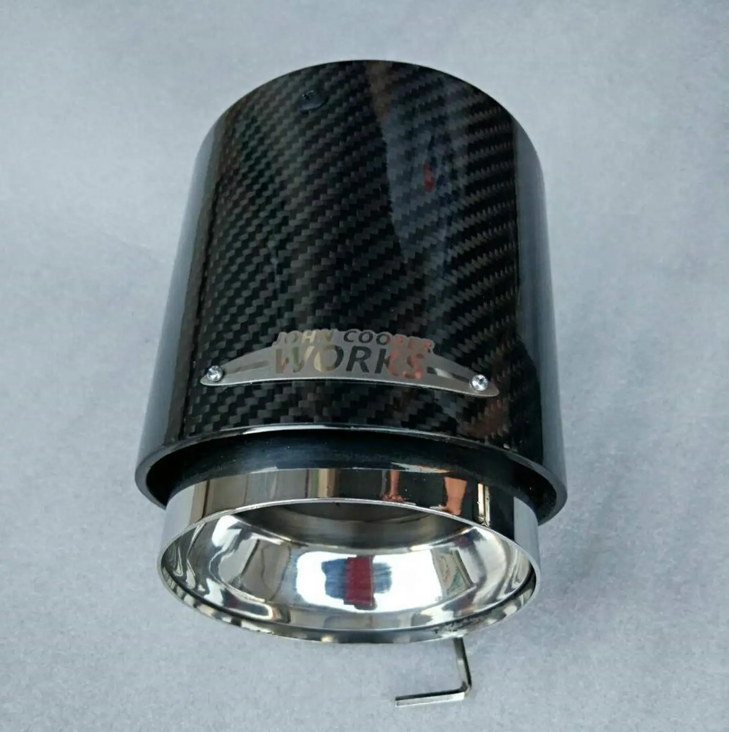 

10Pcs Carbon Fiber Coated Stainless Steel Universal Exhaust Pipe Tip Car mini Exhaust tips