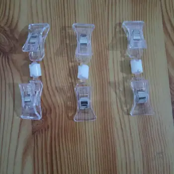 

200 PCS Clear PP Plastic Sign Price Tag Card Holder Paper Display Acrylic Price Tag Advertising Clips In Retail Store