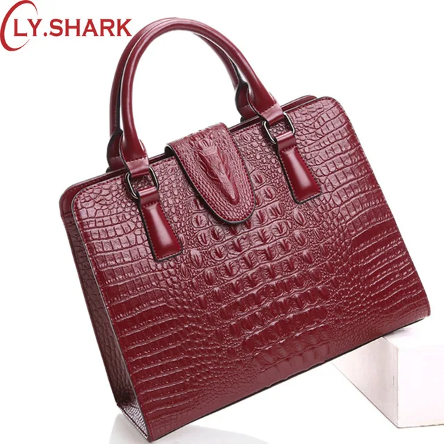 LY.SHARK Women Bag Female Shoulder Bag Handbag Women Famous brands Genuine Leather Bag Ladies Crossbody Messenger Bags Crocodile