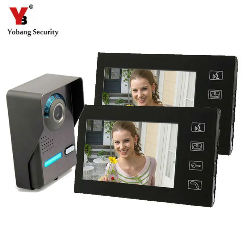 Yobang Security free 7 Inch touch keypad Video Door Phone Doorbell Intercom IR Camera Monitor video door phone 2 monitors Yobang Security free 7 Inch touch keypad Video Door Phone Doorbell Intercom IR Camera Monitor video door phone 2 monitors