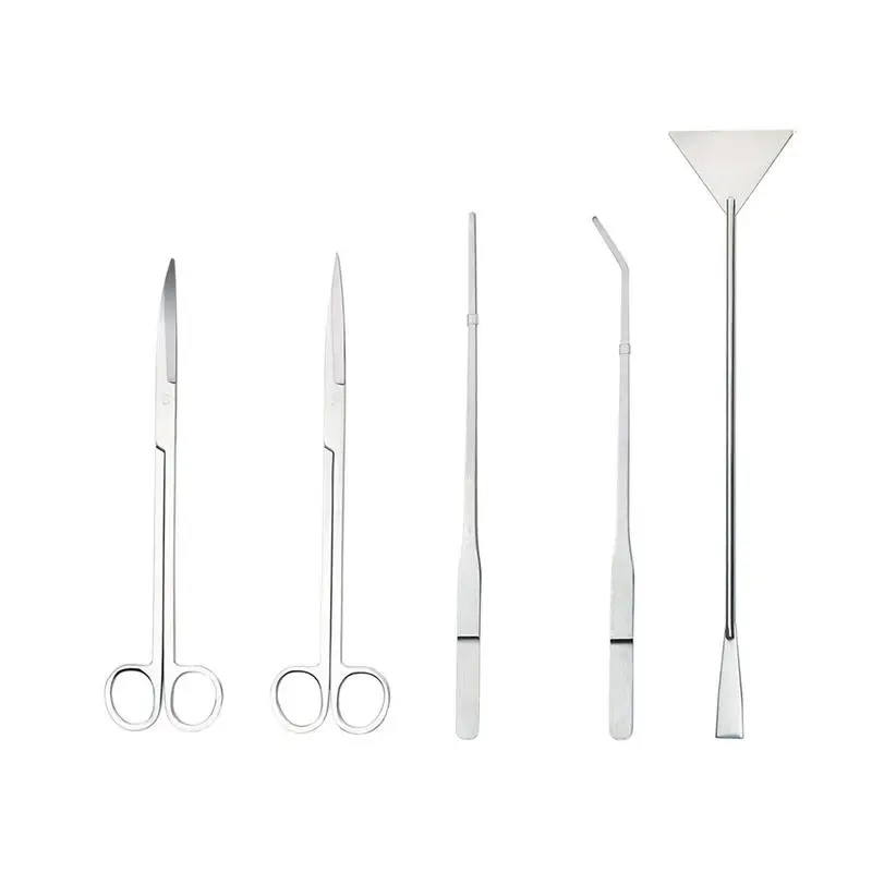 

WINOMO 5 in 1 Stainless Steel Aquarium Aquascaping Kit Aquarium Tank Aquatic Plant Tools Sets Tweezers Scissor Spatula
