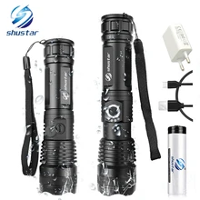 Lampe XHP50, Support de perles, zoom, 5 modes d'éclairage, torche avec batterie 18650 ou 26650, pour activités de plein air