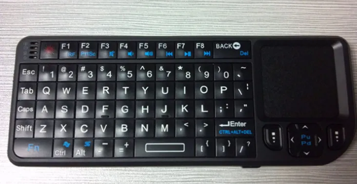 Мини 3 в 1 2,4G Беспроводная мини клавиатура с тачпадом+ лазерная указка+ Подсветка для ПК ноутбука Smart tv смартфона