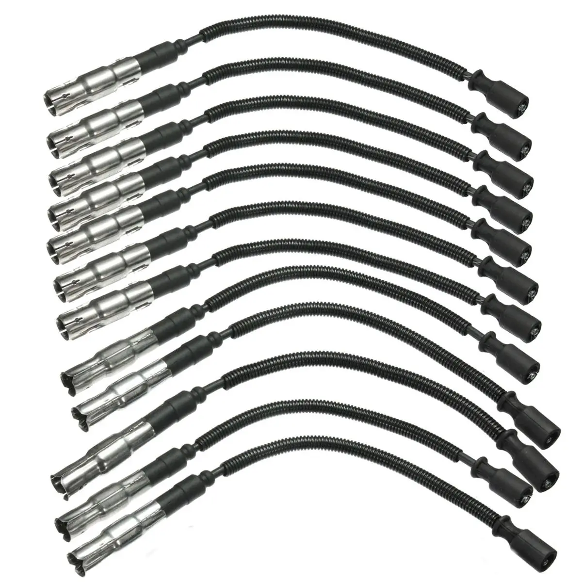 12PCS for Spark Plug Ignition Wire Set For Benz Mercedes C Class E