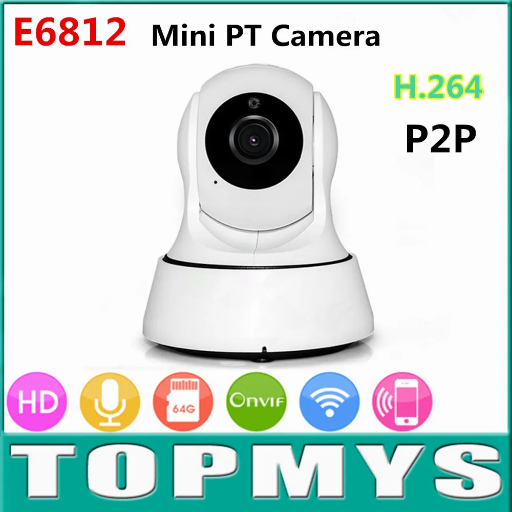

marlboze PT ip camera E6812 720P HD P2P Home security CCTV camera day and night vision ISO Android app remote control mini cam