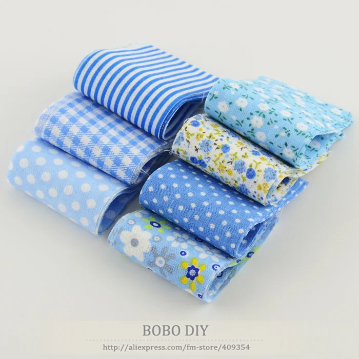

New Arrivals 100% Cotton Jelly Roll Blue Sets Quilting Textile Fabric Strips for Sewing Doll's Cloths Tildas 5CM*100CM