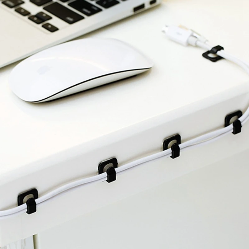 18Pc Desk Wall Organiser Tie Fixer Organizer Line Adhesive Clamp Cable