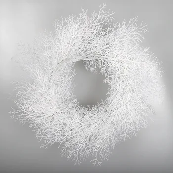 

Flower Garland Artificial Flowers Wreath Christmas Decoration Wreath White Home Decor PE Double Garland Home Decoration Pendant