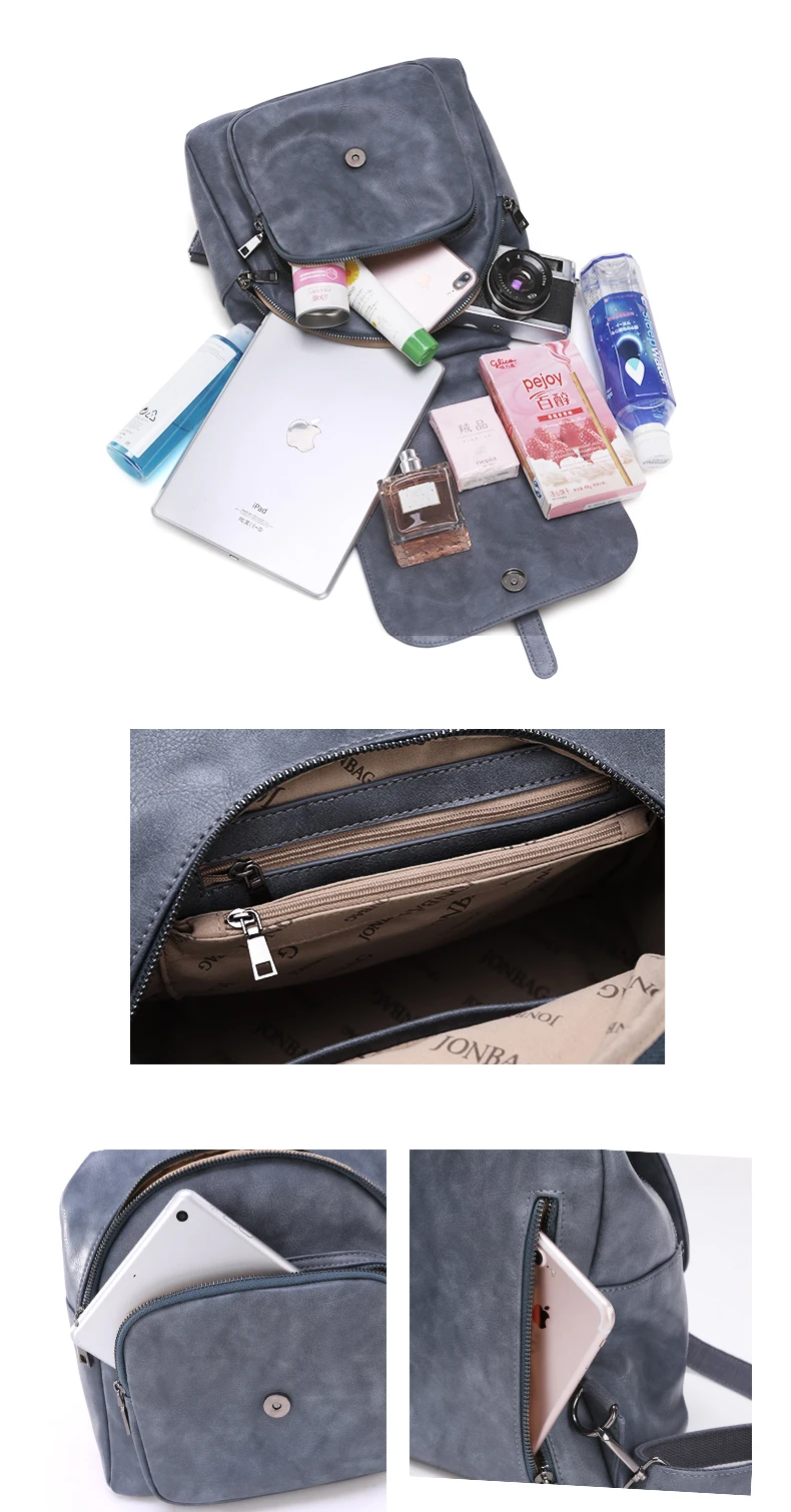 JONBAG/большая сумка в Корейском стиле; модный рюкзак в винтажном стиле; сумка на плечо для девочек; женская сумка; большая емкость