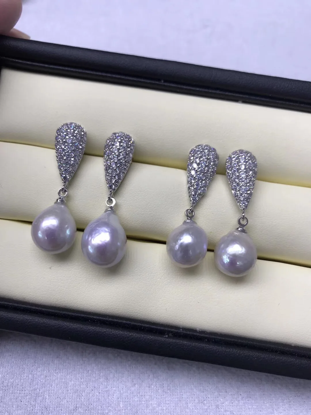 

Luxury Design Waterdrop Earrings Jewelry 100% Genuine Freshwater Pearl Earrings Silver&Gold Color Retails/Wholesale Can Accepted