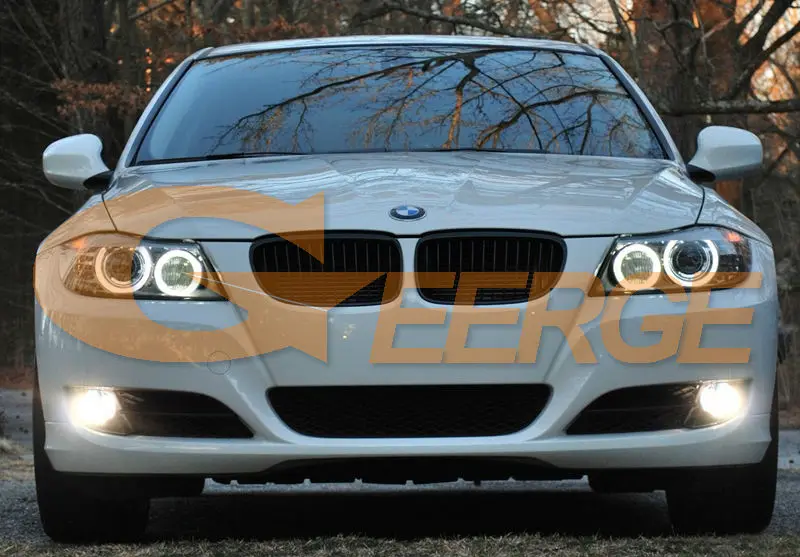 Для BMW 3 серии E91 E90 LCI 2009-2012 ксеноновая фара отличные глаза ангела Ультра яркое освещение smd led angel eyes kit DRL