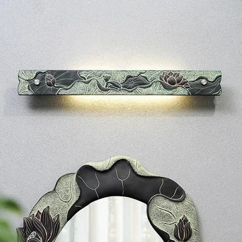 

New Chinese bathroom dressing table minimalism mirror Front makeup wash table front decorative personality wall lamp lw528418py