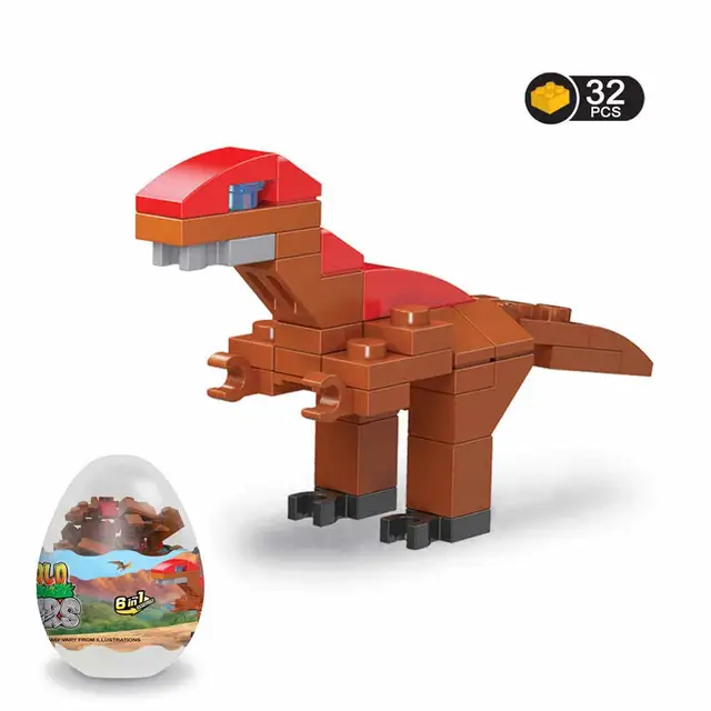 DA XIN Legoing Dinosaur egg 6 in 1 Jurassic Dinosaurs park Triceratops