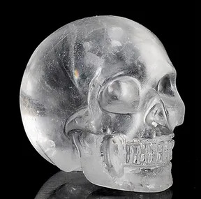YM 325 Quartz Rock Carved Crystal Skull Realistic Healing | Дом и сад