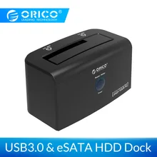 Док-станция ORICO 2," 3,5" HDD, корпус жесткого диска eSATA 2,5 дюймов и 3,5 дюймов с блоком питания для жесткого диска WD