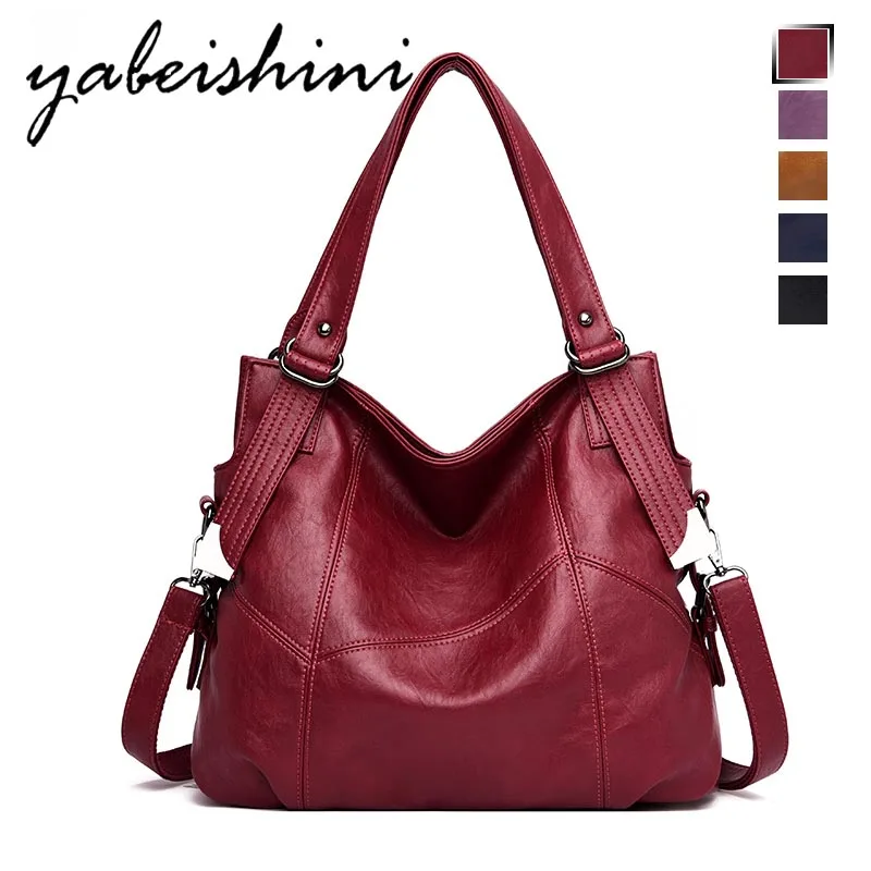 

LANYIBAIGE Women Big Tote Leather Sheepskin Bags Handbags Women Famous Brands Female Crossbody Bags For Women 2019 Sac A Main