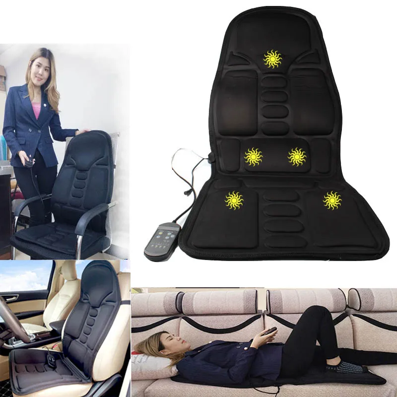 Neck Massager Vibrator Heat Chair Electric Massage Chairs Seat Back