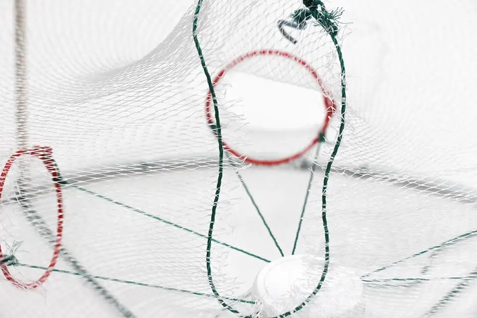 BlueSardine большая круглая рыболовная сеть ручной работы нейлоновая сеть для ловли креветок клетка Рыбная Ловушка рыболовная снасть Магическая рыболовная сеть 40 см* 40 см* 12 см