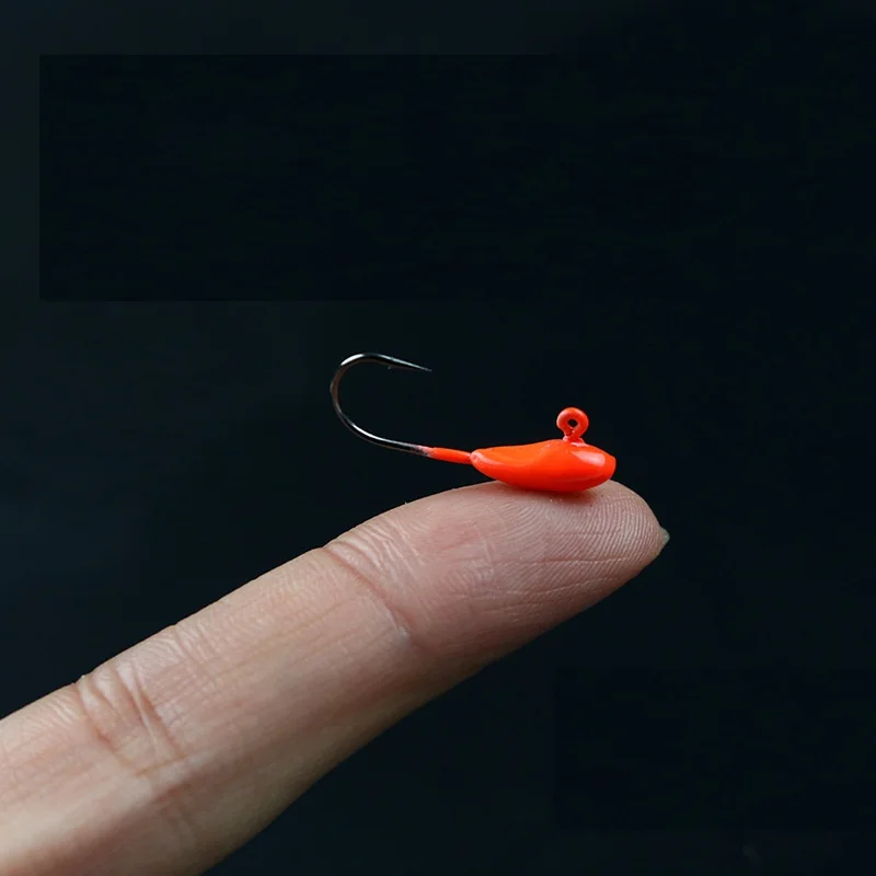 

5Pcs/lot Mixed Color Jigs Head Fishing Lures Baits Pesca 1g Winter Ice Fishing Hook Lead Head Lure Jig Bait For Fish