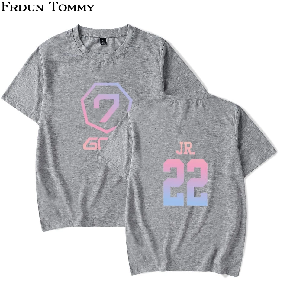 Got7 JR. 22 футболка с круглым вырезом Kpop Повседневная летняя коротким рукавом фанаты