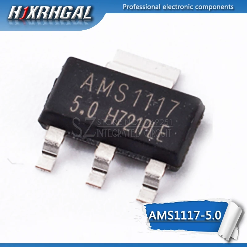 

50pcs AMS1117-5.0 SOT-223 AMS1117 AMS1117-5V SOT223 SMD