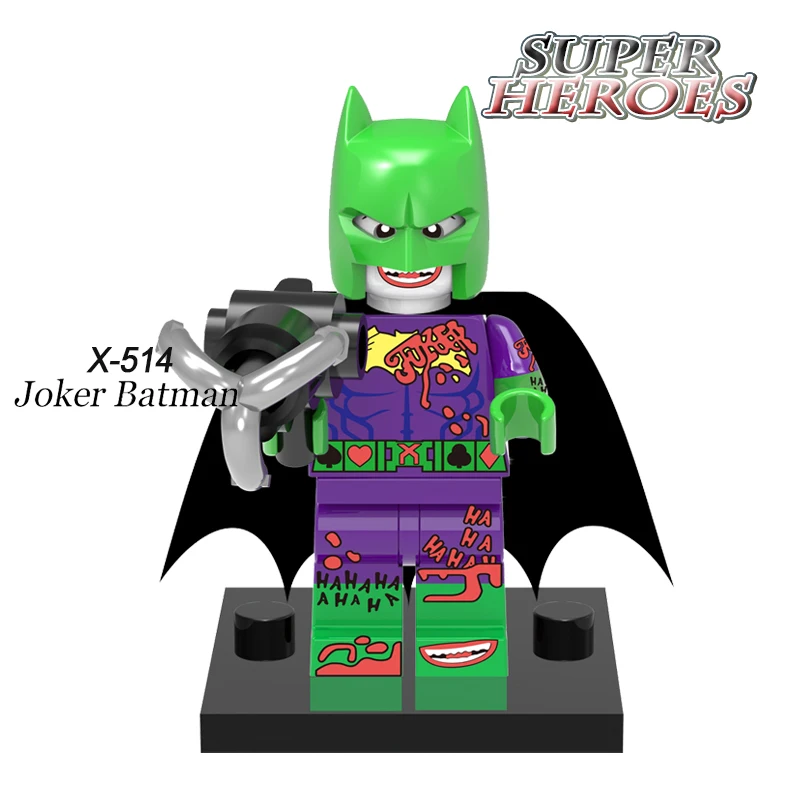 

Joker Batman Diy figures Green The Dark Knight Building Blocks Superhero Deadpool Star Wars Model Bricks Kids DIY Toys XINH 451