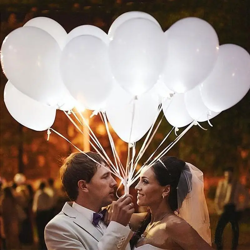 

20/50/100pcs LED Balloon Light Ball Luminous Latex nitrogen Balloons Christmas Decor Wedding Birthday Party Balloons Supplies