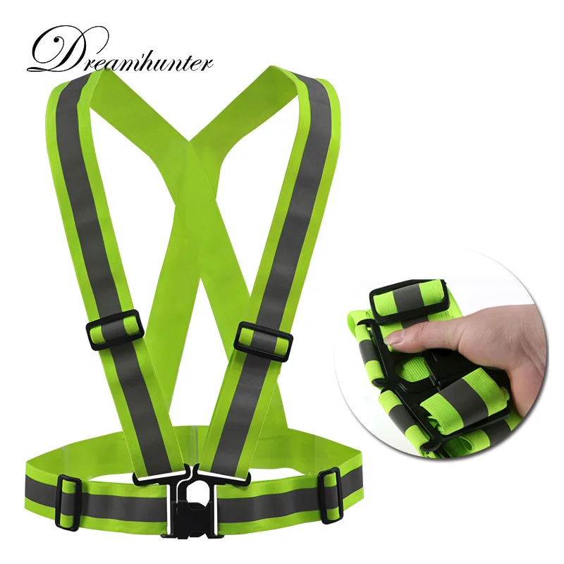 adjustable Night running safety protective reflective vest Harness Belt