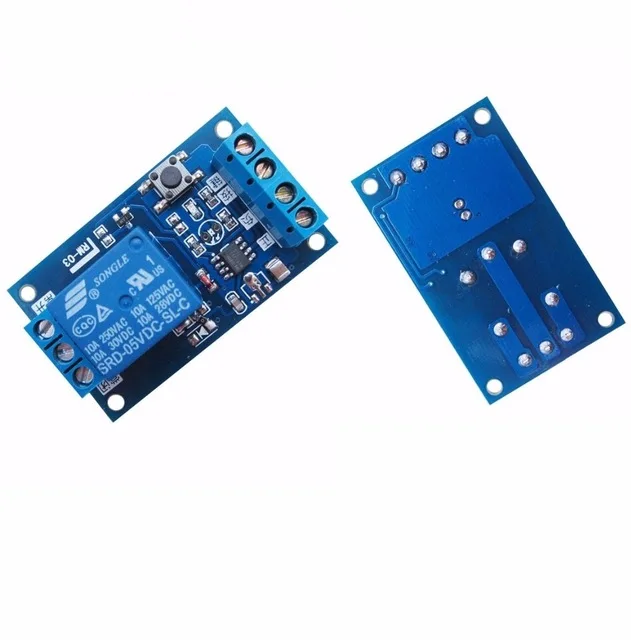 

5pcs/lot 5V Single Bond Button Bistable Relay Module Modified Car Start And Stop Self-Locking Switch One Key RC Toy