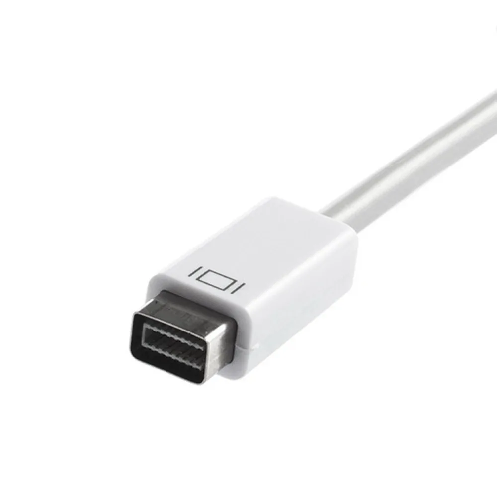 Мини с DVI на VGA адаптер мужской Женский кабель видеоадаптера для Apple MacBook White