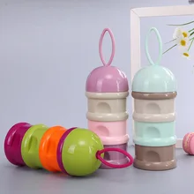 Красочная трехслойная коробка для сухого молока ребенка из контейнер для закусок, чтобы выполнить съемный