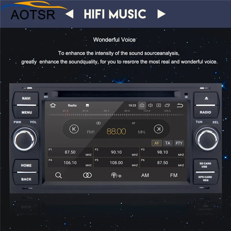 Excellent Car Multimedia Player Android 8.0 GPS 2 Din car dvd player for FORD/Focus/S-MAX/Mondeo/C-MAX/Galaxy wifi car radio head unit BT 8
