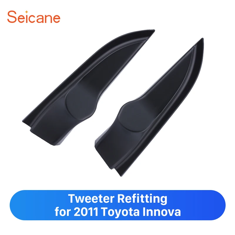 

Seicane Car Tweeter Refitting Speaker Boxes for 2011 Toyota Innova Audio Door Angle Gums DIY Stereo Upgrade Refit Black 2 PCs
