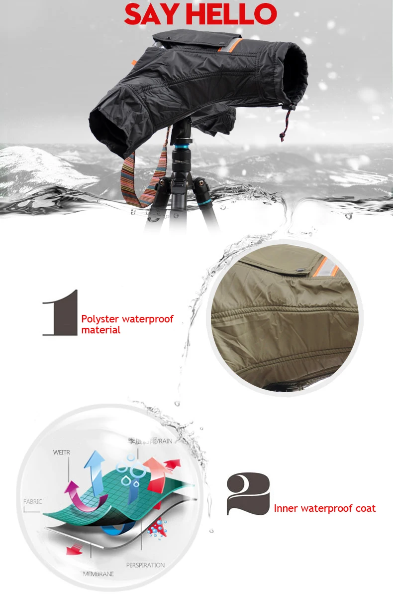 Roadfisher теплый Coldproof зимний защитный чехол для камеры для Canon Nikon sony DSLR SLR 24-70 70-200 мм
