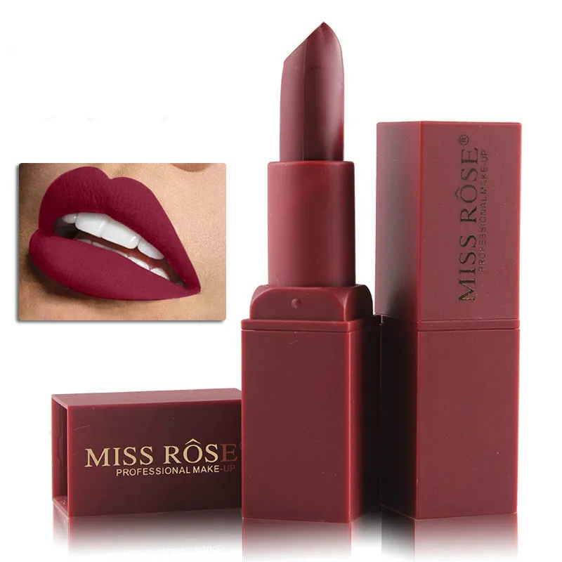Водостойкая матовая губная помада MISS ROSE 12 видов цветов с витамином E| |