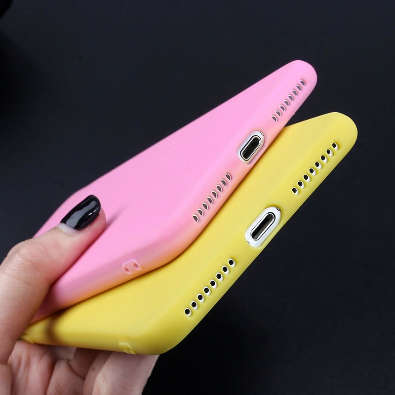 

Candy Solid Case For iPhone XR XS Cases Luxury TPU Cover For iPhone 7 Plus 8 Plus 6 6S 5 SE 5S Xr X XS Max Soft Silicone Fundas