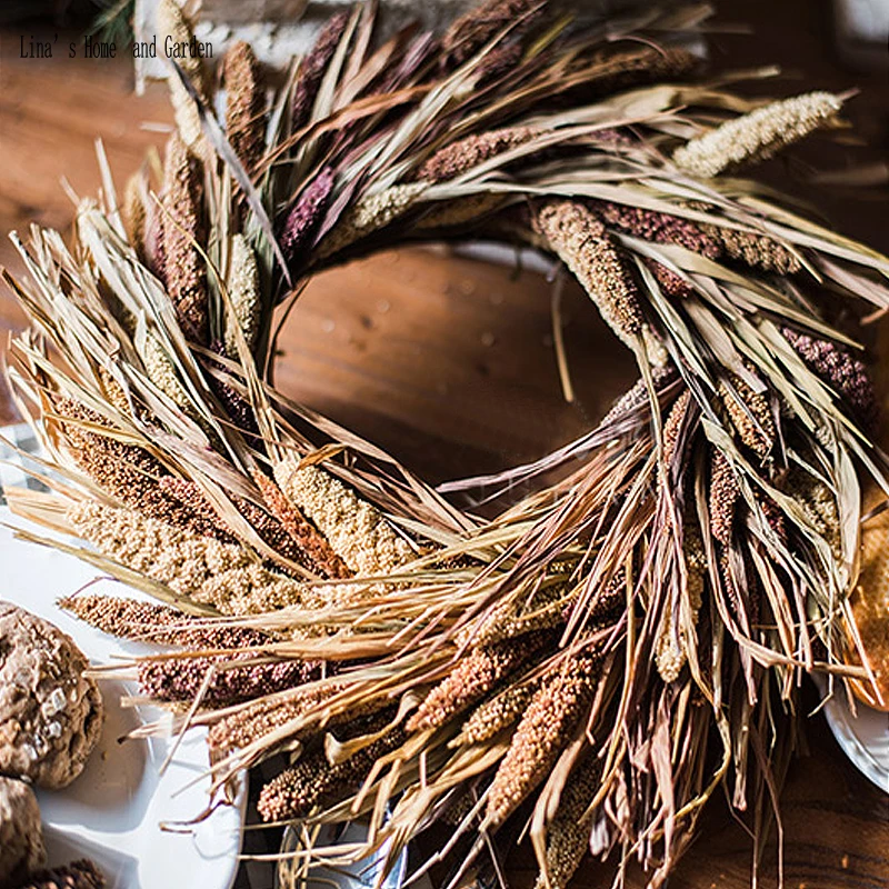 Christmas decor handmade natural Hay Wreaths Ideas
